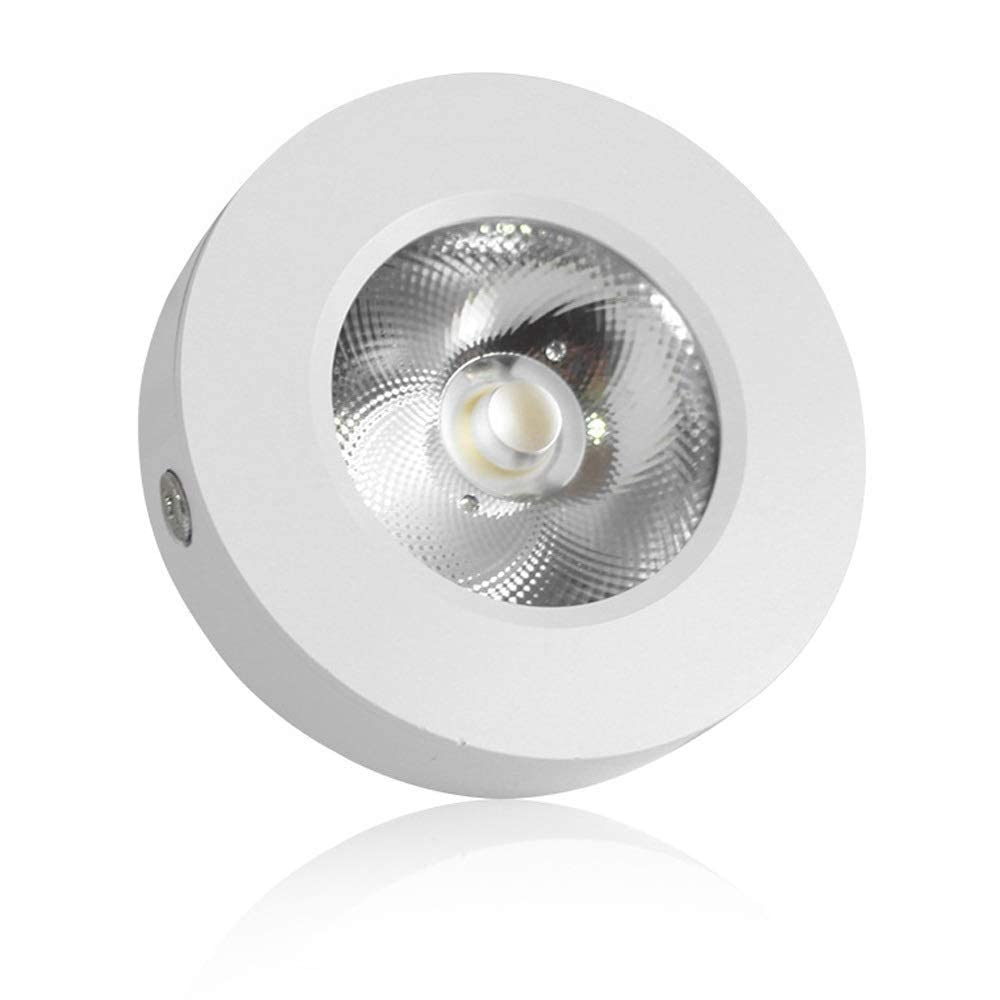 LUOFDCLDDD Spotlights,6Pcs Ultra-Thin Small Spotlight Surface Mounted Led Ceiling Light Ceiling Downlight Simple Spotlight 3000K Warm Light Outdoor Lights/1 Pack/White Light