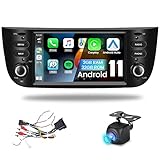 ⭐【Scheda Madre Potente】Processore Quad Core, sistema operativo Android 11, 2GB di RAM e 32GB di ROM, audio HiFi integrato e impostazione EQ, ricevitore radio FM RDS, supporto connessione WiFi e navigazione (online e offline)