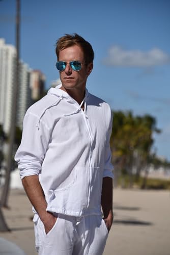 Cotton Natural100% Cotton Zip Hoodie, Lightweight Long Sleeve Travel Layer, Breathable Jacket with Hood, Made in Peru3