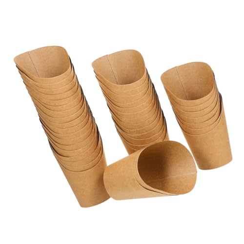 BELLIFFY 100pcs French Fry Cups Disposable Snack Holders for Parties Ice and Desserts Lightweight and Convenient Take Out Snack Holders