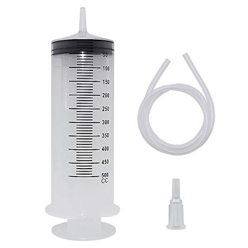 Shintop Large Syringe, 500ml Syringe with Tube and Converter for