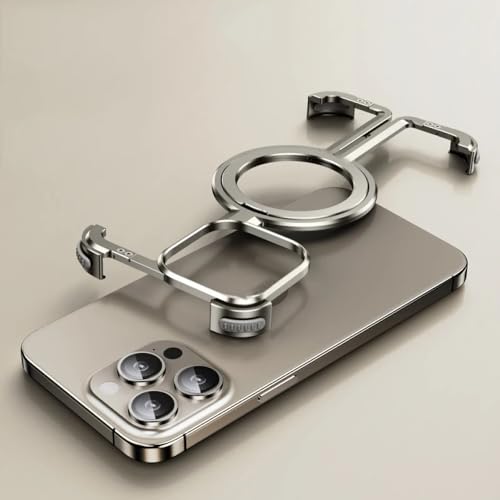 Coque magnétique en alliage d'aluminium pour iPhone 15 14 13 Pro Max