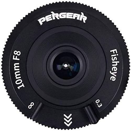 Pergear 10mm F8 Pancake Lens Tiny Fisheye Lens Manual Focus Wide Angle Lens Compatible with APS-C Z-Mount Lens Cameras Z50、Z6、Z7、Z6II、Z7II