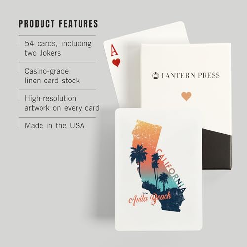 Baraja de 52 cartas tamaño póker Avila Beach California miniatura 3