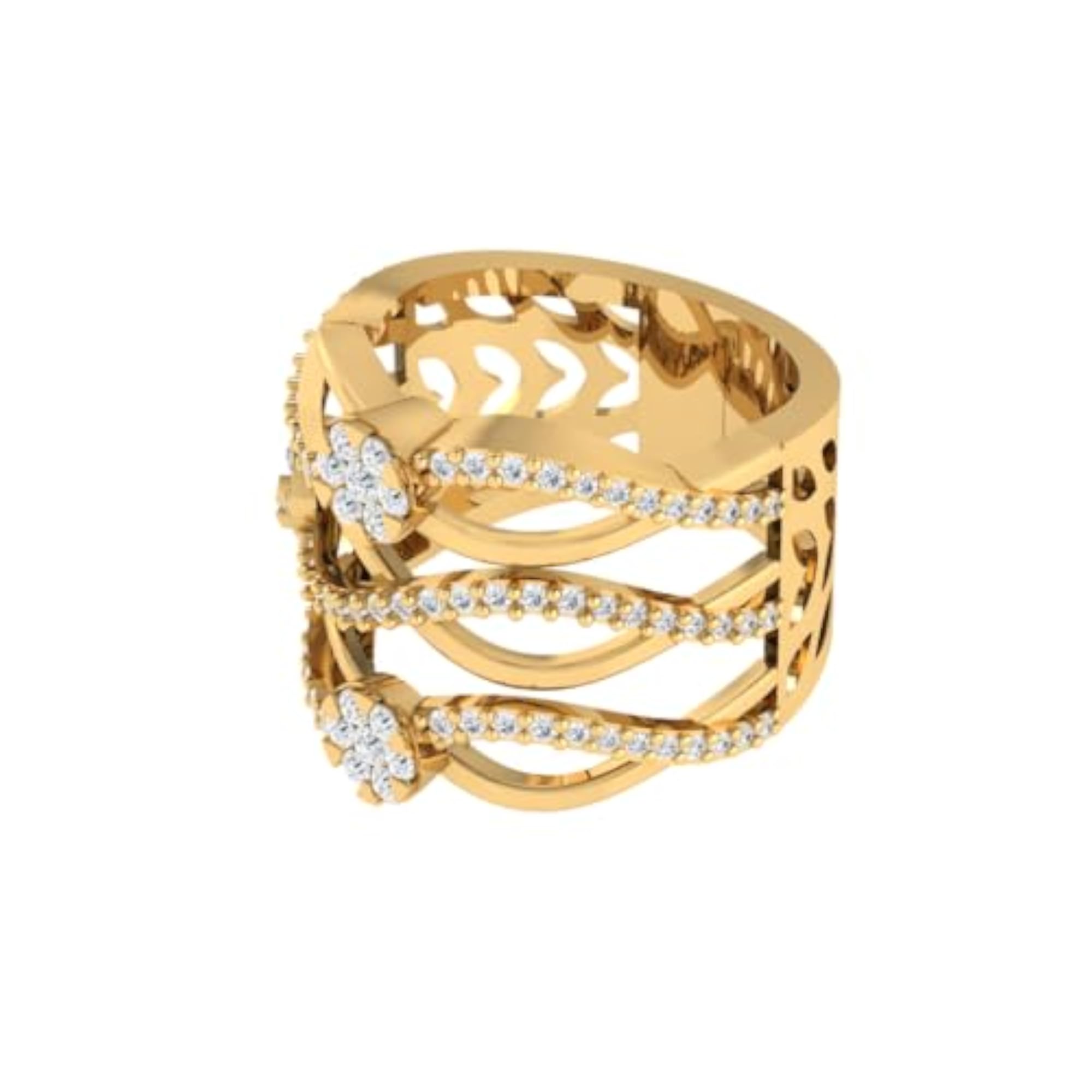 Women's Pure 925 Sterling Silver Designer Modern Fancy Ring