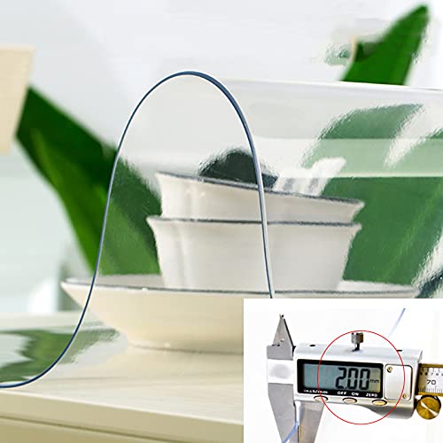 Nappe transparente en PVC 2mm protection haute densité et durable pour table basse - 8
