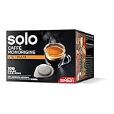 SOLO   Caffè Monorigine Vietnam, Dosettes de café E.S.E. 44 mm, Monodose, 100% Robusta Naturel, Conditionnement de 100 Pièces, Dosettes Compostables