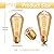 Sevici Edison Light Bulb 60W 6 Pack, ST64 Vintage E26 Incandescent Light Bulbs, 2200K Warm Dimmable Amber Spiral Filament, Antique Style Retro Glass Decorative Bulb for Table Lamp Home Office
