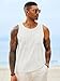 Runcati Mens Tank Tops Casual Sleeveless Hollow Out T-Shirts Muscle Summer Beach Hippie Shirts with Pocket White