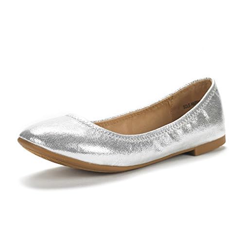 DREAM PAIRS Women's Sole-Happy Ballerina Walking Flats Shoes 6 Red