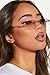 JUDOO Fashion Rimless Rectangle Sunglasses for Women Men Trendy Frameless Square Glasses UV400 Eyewear
