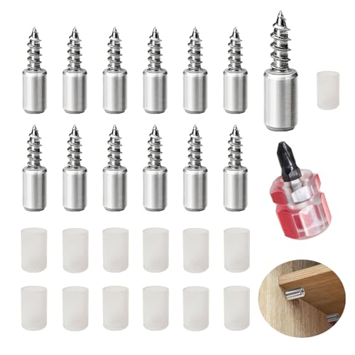 CLKE 101Pcs Taquet Etagere a Visser 7mm, Taquet Etagere 7mm,Taquets pour Etagères avec Coque...