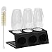 sodastream flaschenhalter Flaschenhalter aus Edelstahl mit Abtropfwanne Abtropfständer für flaschenhalter sodastream Crystal und Emil Flaschen (schwarz, 3er)