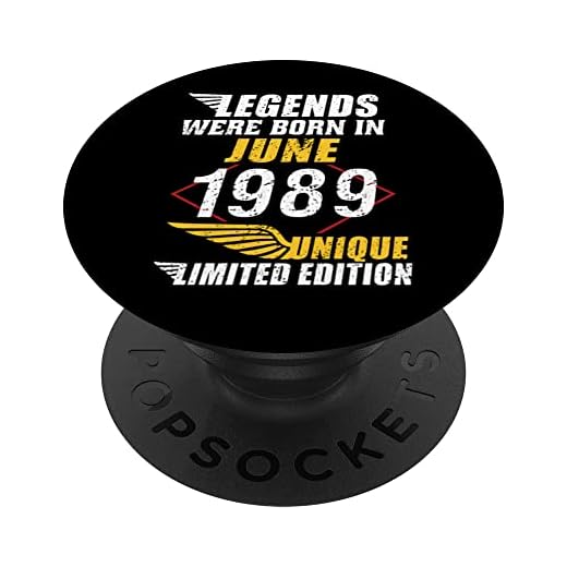 Cumpleaños Junio 1989 Edición Limitada Regalo Legend June PopSockets PopGrip Intercambiable