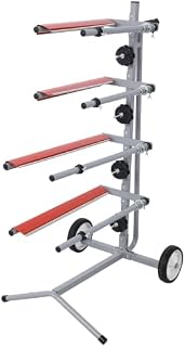 4 Tier Mobile Tree Style Masking Paper Machine Station, Mobile Masking Paper Stand Holds Multiple Rolls for Car Paint Repair, Body Shop, Home Restoration, Painting