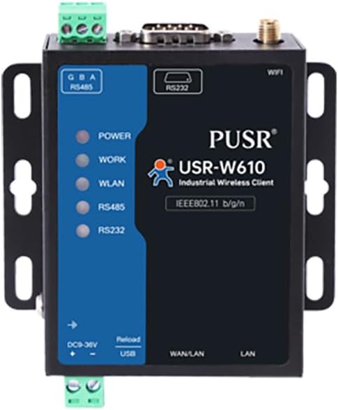 USR-W610 Qualcomm Version Serial RS232 RS485 /Ethernet to Wi-Fi Converter 2·4G Wi-Fi Serial Server Support MQTT/TCP/UDP/HTTP Data Communication