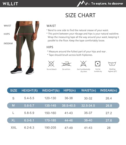 Mallas térmicas para correr para hombre con forro polar Willit 7
