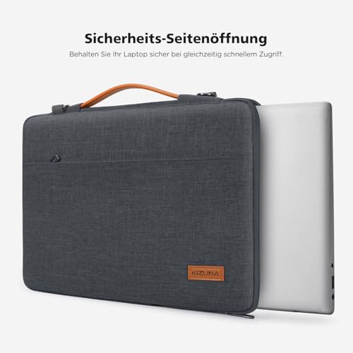 KIZUNA Laptop Tasche 16 Zoll Laptoptasche 15.6 Notebook für MacBook Pro 16 M4 & M3/16 Lenovo IdeaPad Flex 5i/IdeaPad Pro 5 Gen 9/Slim 5i Gen 8/Yoga Pro 9i/HP ENVY/16.3 XPS 16/Dell 16 Plus,Grau