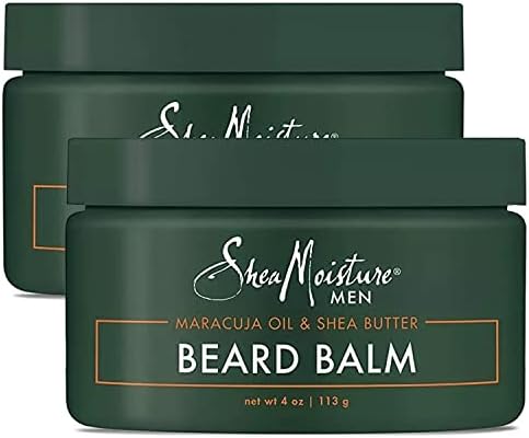 SheaMoisture Beard Balm, Maracuja Oil & Shea Butter 2-Pack, 4 Oz Ea