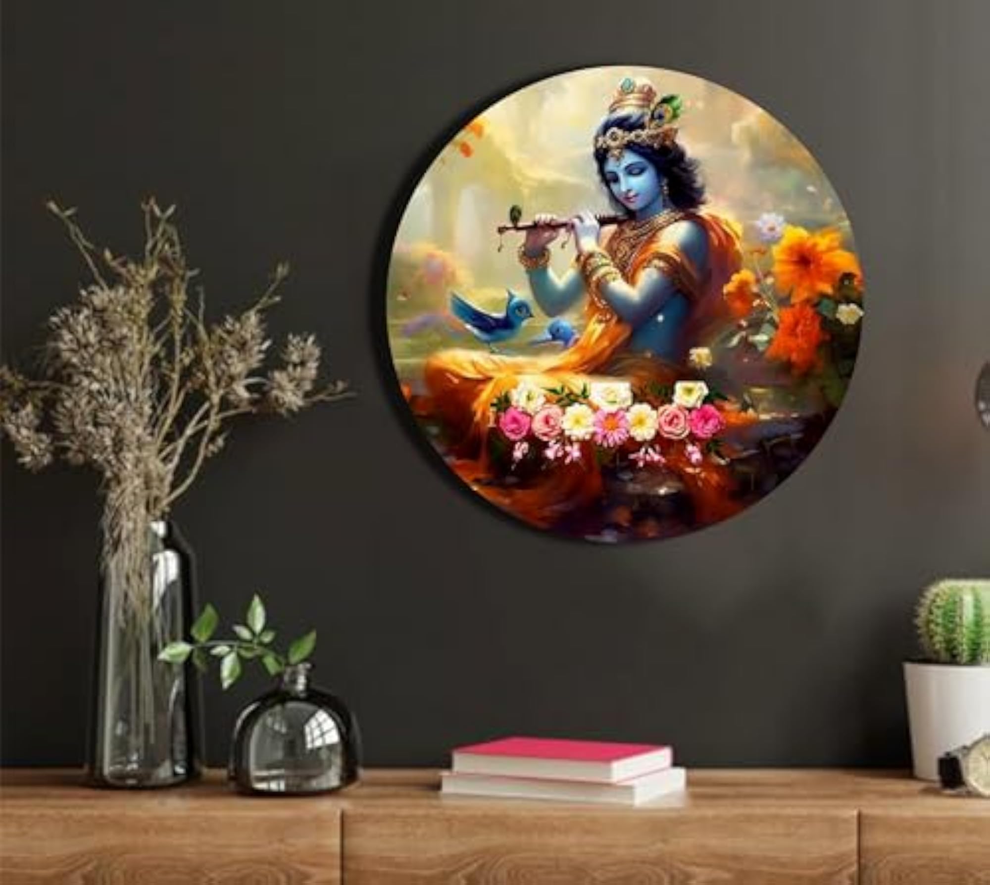 Lord Madhava Art Plate, Decorative Ceramic Gift