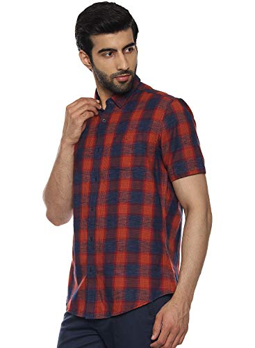 Image of blackberrys Men's Slim Fit Shirt (USCH673 Burnt Brick