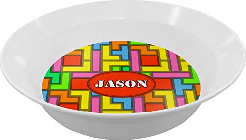 Personalized Tetromino Melamine Bowl - 12 oz