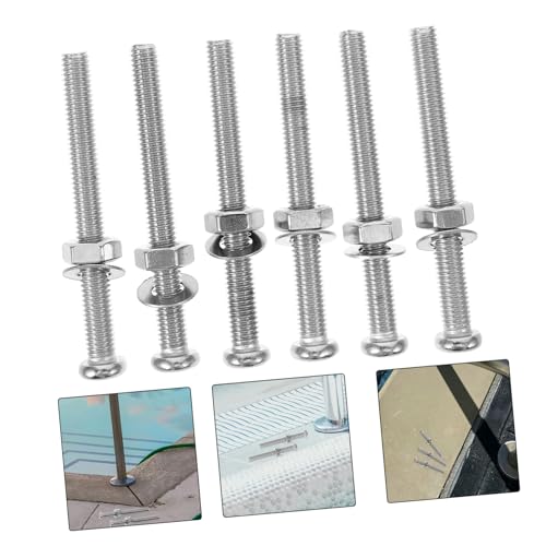 Paquete 6 tornillos para escalera de piscina de acero inoxidable miniatura 3