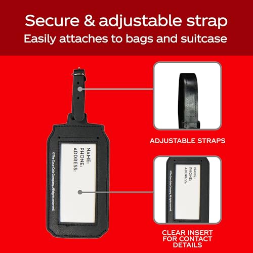 FUL Coca Cola 2-Piece Suitcase ID Tag Set with Adjustable Straps, Diet Coke, Multi, One Size4