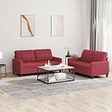 Expérience d'assise confortable pour votre salon Profitez d'un confort optimal grâce aux assises rembourrées, accoudoirs et coussins de dossier. Le canapé bordeaux invite à se détendre, lire ou regarder la télévision et est un complément idéal à votre mobilier de salon.