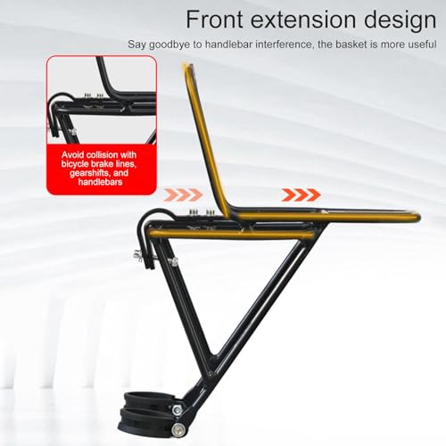 Fahrrad Frontträger - Fahrradkorb Vorne Aus Aluminiumlegierung | Frontträger Lastfahrradträger | Vorne Federgabel Gepäckträger Für Fahrrad Vorne | for Mountainbikes, Rennräder, Falträder