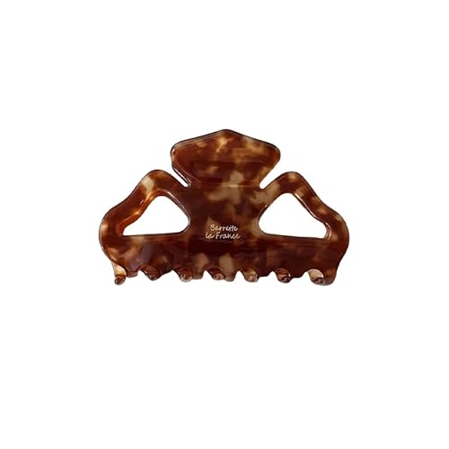 Korean style Simplicity Understated Elegance medium Woman Hair Grab Claw Clip (6Amber Brown)