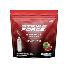 Strike Force Energy Drink Mix - Watermelon Flavor - Natural Tasting Caffeine Drink - Turn Any Drink into a Healthy Energy Drink - Zero Calories, Keto Friendly, Sugar Free, Pre Workout 30 Liquid Packs