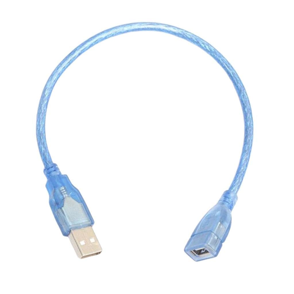 35cm Premium USB Extender Cable Male to Female USB A Male to USB A Female 2.0 Data Transfer and Charging Adapter for TV, PC, Laptop, PlayStation, Xbox, Flash Drive,etc (Transparent Blue)-picture-32