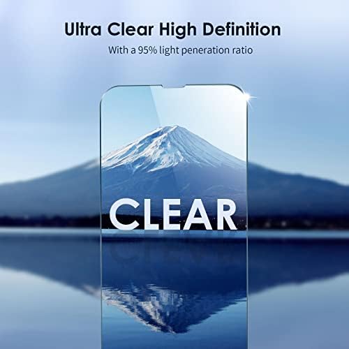 Kiewhay Tempered Glass Compatible with iPhone 14 Pro Screen Protector 6.1'', [Not for iPhone 14] [9H Hardness] [No Bubbles] [with Installation Frame] 99.99% HD Tempered Glass Screen Protector - 3 Pcs