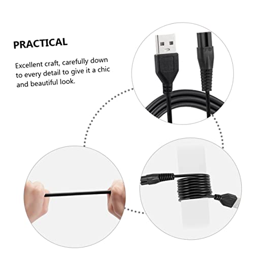 minkissy 2Pcs Cabo De Barbear Universal Cabos De Carregamento Barbeador Elétrico Masculino Cabo De C