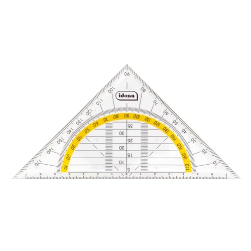 Idena 602035 - Geodreieck, 14 cm, ohne Griff, transparent