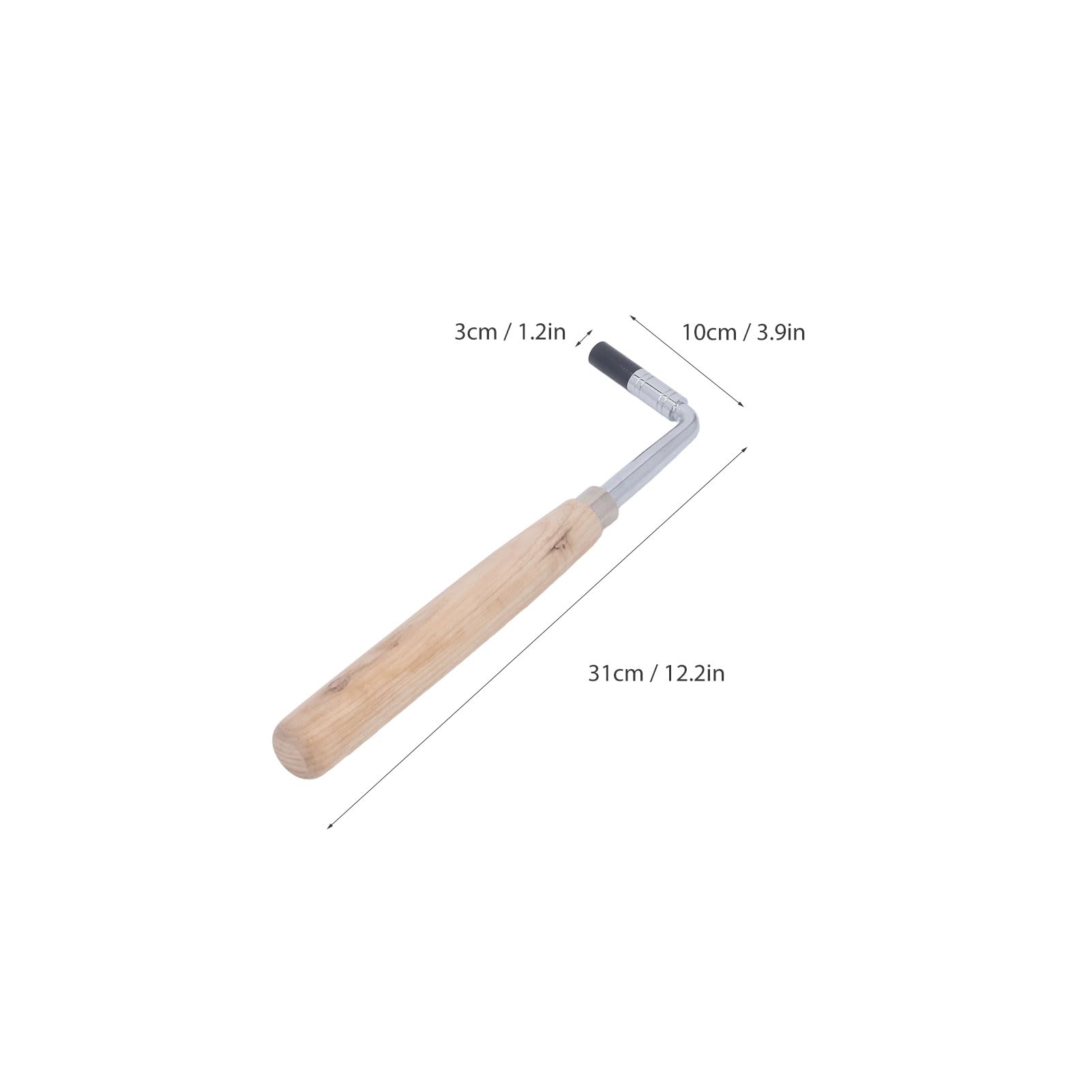 Llave de afinación de piano en forma de L con agarre cómodo para reparación de pianos e instrumentos de cuerda, un martillo de afinación de piano con mango de madera de