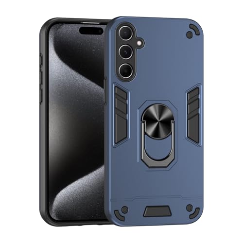 Coque Samsung Galaxy A16 5G et 4G antichoc fine avec anneau béquille bleu