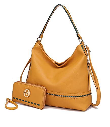 Image of MKF Collection Shoulder Bag for Women, Vegan Leather Top-Handle Crossbody Bag Handbag Purse by Mia K