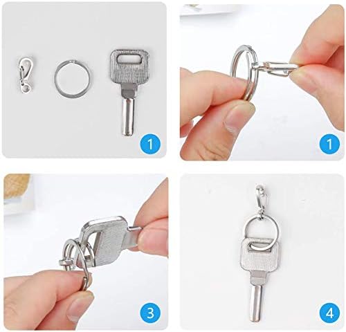 YEYIT 40 Pcs Mini SF Carabiner Spring Snap Clip Hooks Metal Flat Keyrings Set,for Backpack Bottle Hooks,Climbing,Hiking,Outdoor Travel,EDC Tactical Survival Gear, DIY Craft etc