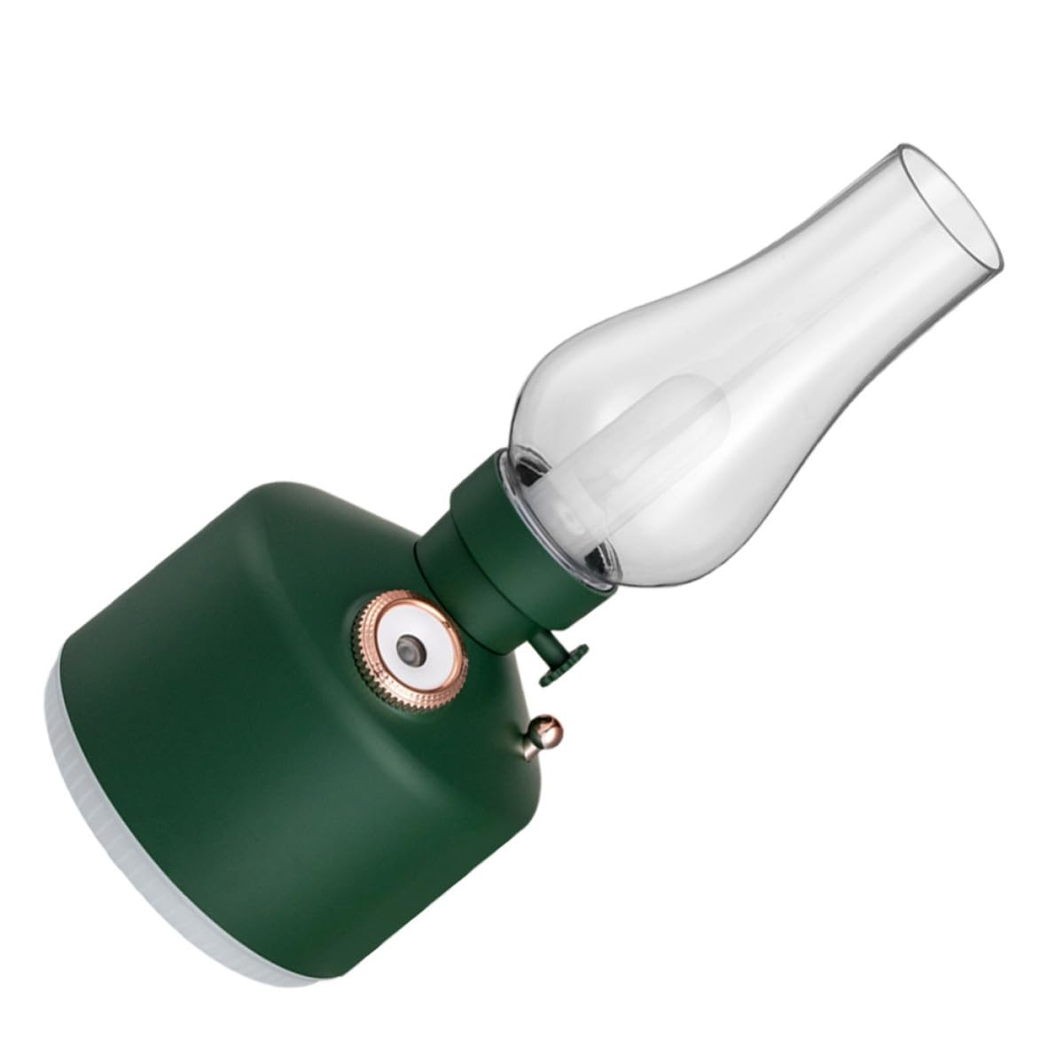 YARNOW Humidificador de Luz Nocturna Multifuncional Verde Capacidad de 280ml y 1200mah para Dormitorio y Oficina Diseño Elegante de Abs