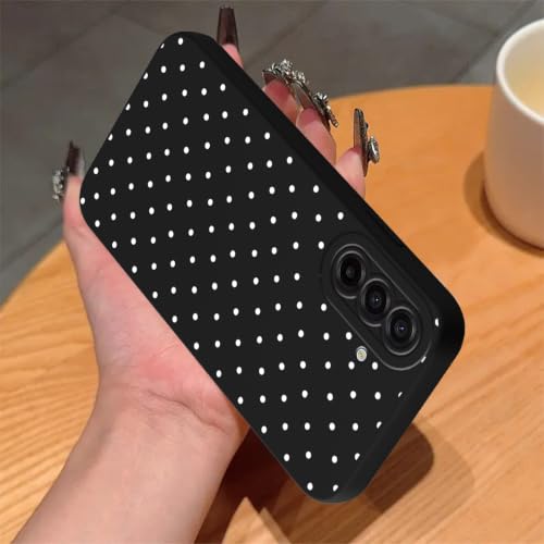 Coque Samsung Galaxy A37 antichoc souple à pois blancs Aesthetics