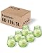 Produktbild Sovie Candles Glaswindlicht Flairlight Grün Limegrün 6 Stück - Windlicht Glas - Kerzen Deko Innen & Außen - Schlichtes Design - 60-70 Std. Brenndauer