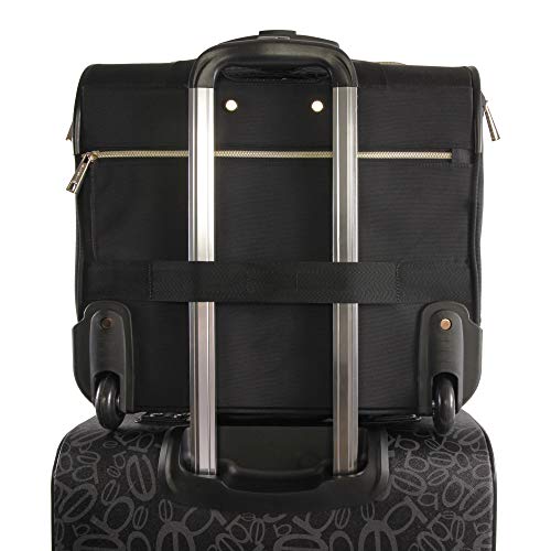 BEBE Women's Danielle-Wheeled Under The Seat Carry On Bag, Black Croc, One Size