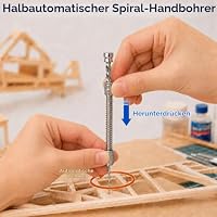 Linkstyle 21Stück Handbohrer Bit Set,Pin Vise Handbohr Mit,Turbo Doppelfutter HSS Mikrobohrer,Modellbau,Schmuck – Ansicht 5