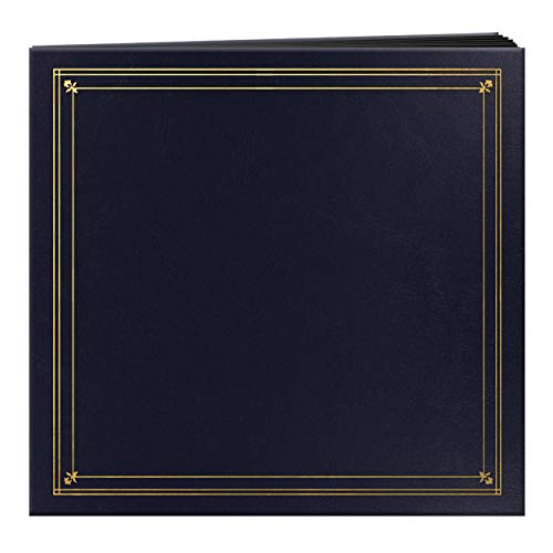 Pioneer Photo Albums 204-Pocket Post Bound Leatherette Cover Photo Album for 4 by 6-Inch Prints, Navy Blue