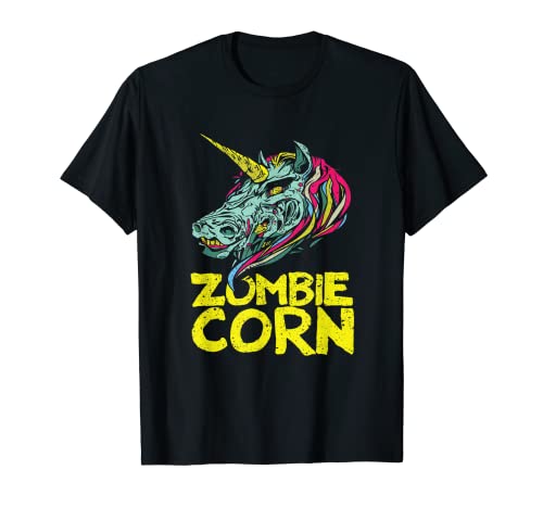 Zombiecorn Zombie Unicorn Lovers Halloween Animal Esqueleto Camiseta