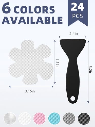 Miniatura 2 de Secopad Pegatinas Antideslizantes Para Bañera, Bandas De Seguridad Para Ducha, Apliques Adhesivos Con Raspador Premium Transparente