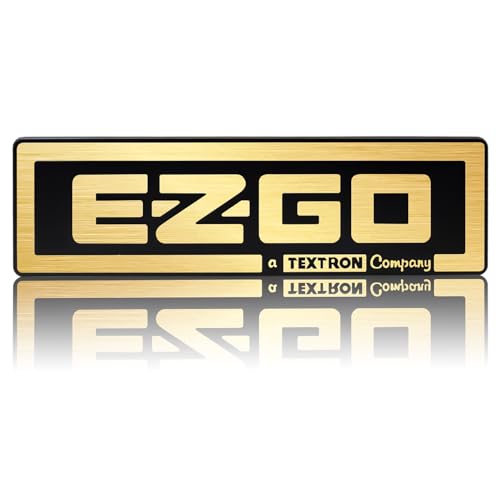 CartClan Name Plate for EZGO TXT 1994-2010 Gas & Electric Golf Carts 71037G02 - Gold