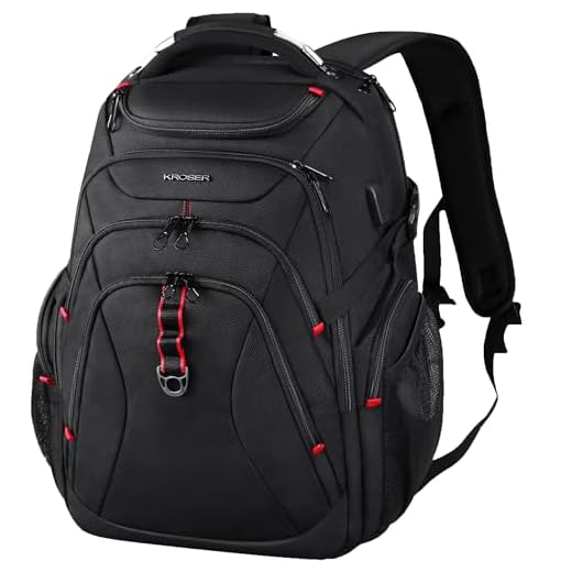 Best durable backpack KROSER Travel Laptop Backpack 17.3 Inch
